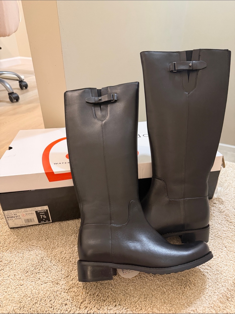 Blondo Tall Black Pull-On Riding Boots